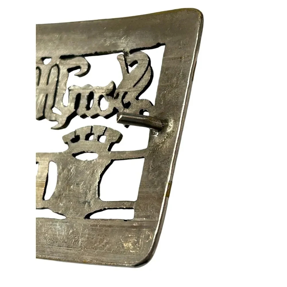 VINTAGE 1970s **SAN MIGUEL** BEER OF THE PACIFIC BELT BUCKLE Old English #2